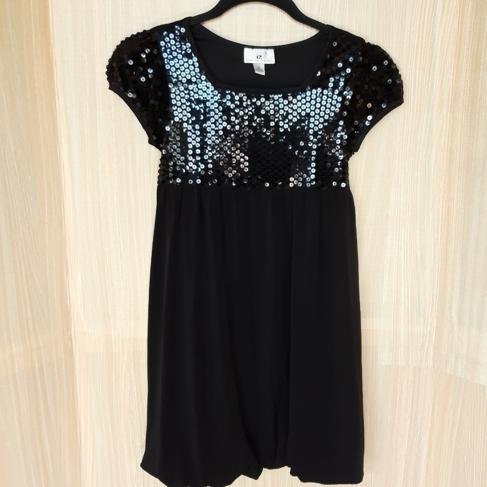 Byer California girls black sequins dress. Size 12